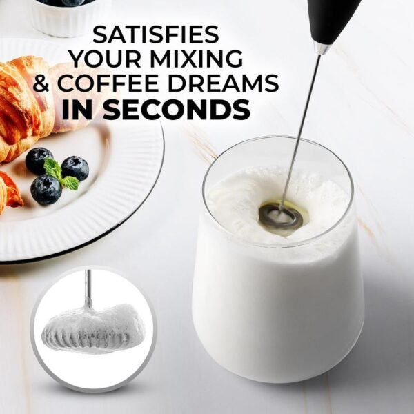 Kitchen Powerful Milk Frother Wand - Ultra Fast Handheld Drink Mixer – Bild 4