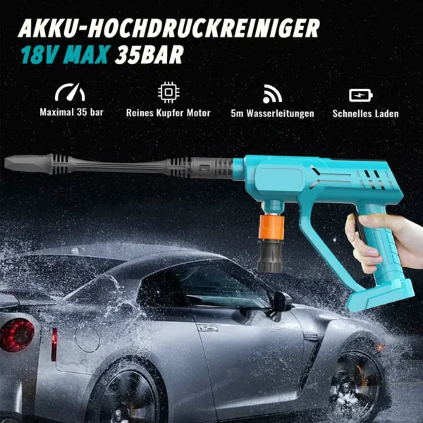 (halber Preis) MAWIRON Anpassungsfähiger Makita Akku-Hochdruckreiniger mit Schaumkanone, bürstenloser tragbarer Hochdruckreiniger mit 2-teiligem Akku Wiederaufladbarer Hochdruckreiniger für die Reinigung und Bewasserung von Autos/Boden/Garten - Image 2