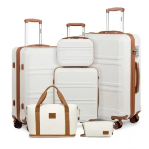 [KONO] Reisekoffer SET 12/20/24/28 Zoll | ABS Hartschale mit TSA-Schloss & 360° Rollen | Für Familienurlaub Business Trip Flugzeug [SET/Einzel]